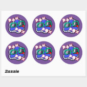 Rond Pax Pox Purple Sticker 6 pack (Feuille)