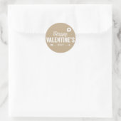 ROND PAYS HEUREUSE SAINTE-VALENTIN RUSTIQUE STICKER (Sac)