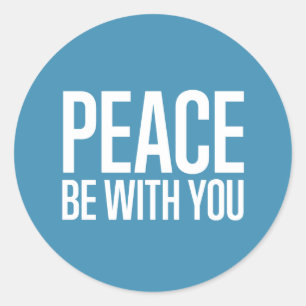 Rond Peace Be With You Sticker