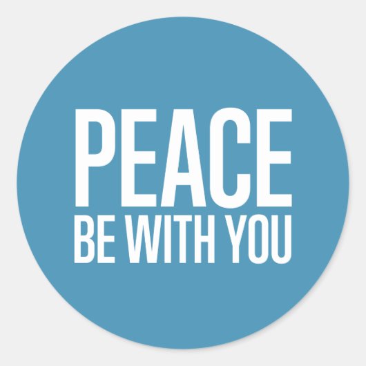Rond Peace Be With You Sticker (Devant)