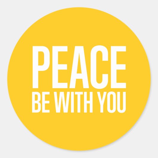 Rond Peace Be With You Sticker (Devant)