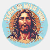 Rond Peace Be With You - Sticker Jésus (Devant)