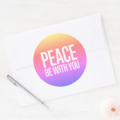 Rond Peace Be With You Sunset Sticker (Enveloppe)