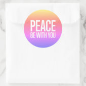Rond Peace Be With You Sunset Sticker (Sac)