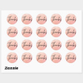 Rond Peach Thanks Sticker (Feuille)
