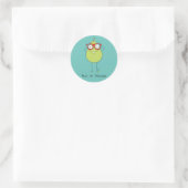 Rond Pear of Glasses mignonne & amusant Sticker (Sac)
