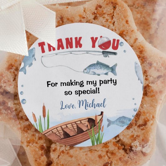 Rond Pêche Anniversaire Classic Round Sticker