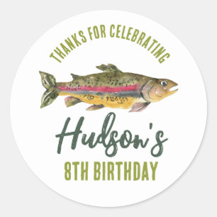 Rond Pêche Anniversaire Faveurs Classic Round Sticker