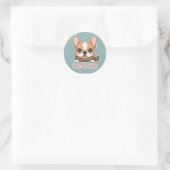Rond Peeking French Bulldog Cute Sticker (Sac)