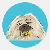 Rond Pekingese Sticker (Devant)