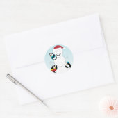 Rond Penguin Construire un Sticker Snowman (Enveloppe)