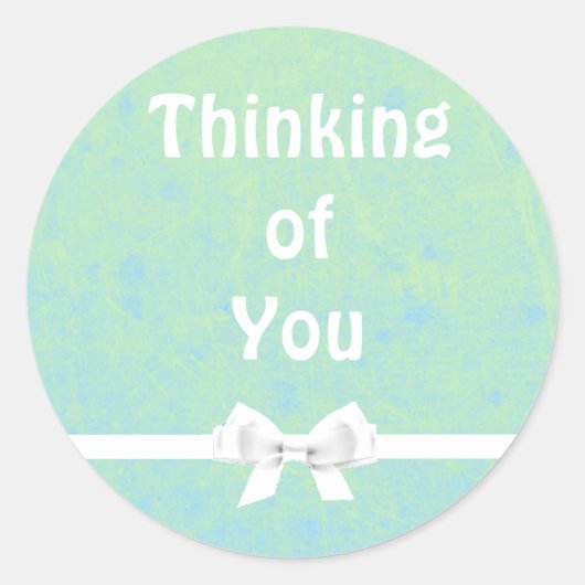 Rond Penser à vous Sticker à mâchoire Turquoise et blan (Devant)