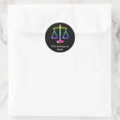 Rond Pensez à la justice - Droit sticker (Sac)