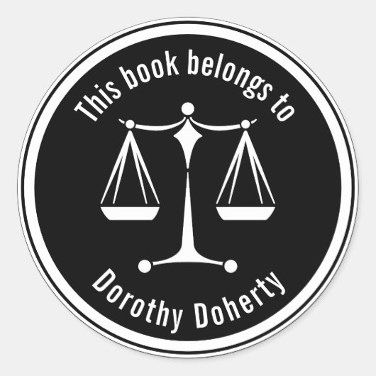 Rond Pensez à la justice - Droit sticker (Devant)