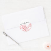 Rond Peony Enregistrer le sticker de date (Enveloppe)