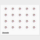 Rond Pepper Flowers Trois Sticker (Feuille)