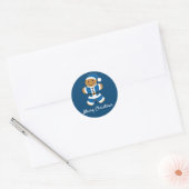 Rond Père Noël Gingpain homme bleu | Sticker (Enveloppe)