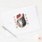 Rond Père Noël Paws - Sticker (Enveloppe)