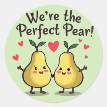 Perfect Pear : Adorable Sticker de Saint Valentin
