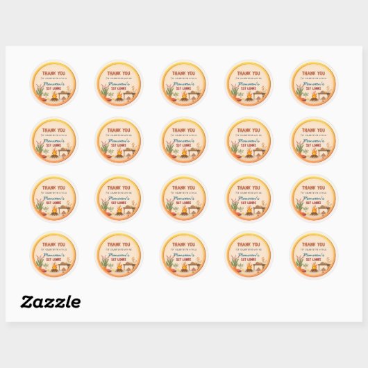 Rond Personalised round Lohri-themed Sticker (Feuille)