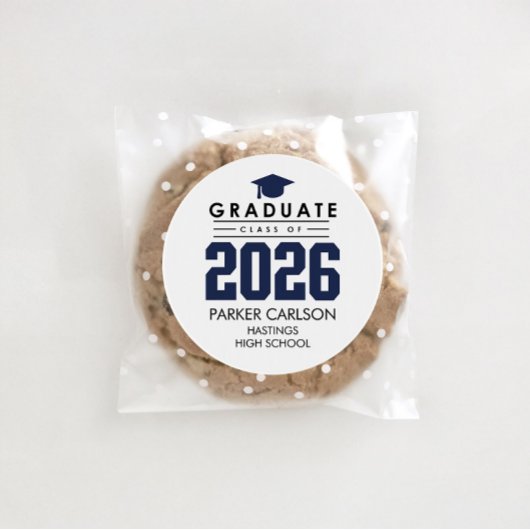 Rond Personalized Blue Class of 2026 Graduation Sticker