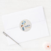 Rond Personalized Boy Birthday Party Sticker (Enveloppe)