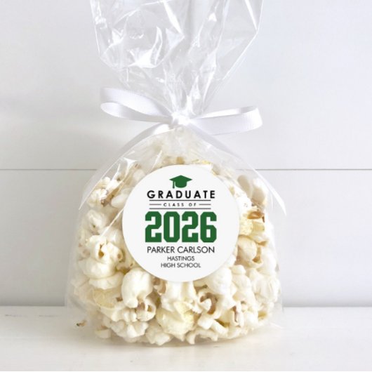 Rond Personalized GreenClass of 2026 Graduation Sticker