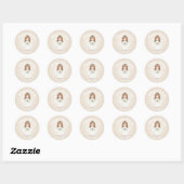 Rond Personalized Purim Sticker – Bride Theme (Feuille)