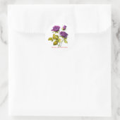Rond Personalized Purple Rose Sticker | Add Your Name (Sac)