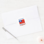Rond Personalized Taiwan Flag Round Sticker (Enveloppe)