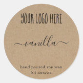 Rond Personalized Tea Light Candle Label Round Sticker (Devant)