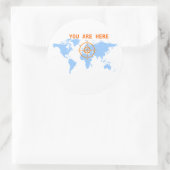 Rond Personnalisable Vous Êtes Ici Sticker (Sac)