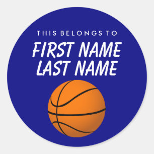 Rond Personnalisé Cela Appartient À Sticker - Basketbal