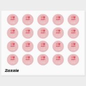 Rond Personnaliser Sticker Valentine Lollipop (Feuille)