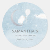 Rond Petit Agneau Avec Ballons Classic Round Sticker (Devant)