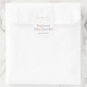 Rond Petit Bébé Sprinkle Confetti Douche Faveur Sticker (Sac)