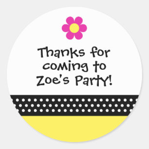 Rond Petit Ladybug Anniversaire Fête Favoriser Sticker