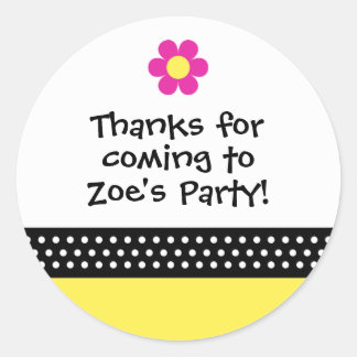 Rond Petit Ladybug Anniversaire Fête Favoriser Sticker