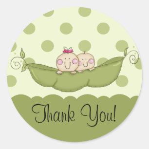 Rond Petit Petit Pois Doux Twins Merci Sticker