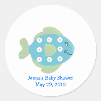 Rond Petit poisson TROPICAL Sticker Faveur
