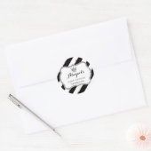 Rond Petit Sticker Princesse, Noir, Parties scintillant (Enveloppe)