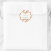 Rond Petit Sticker Princesse, Rose, Parties scintillant (Sac)