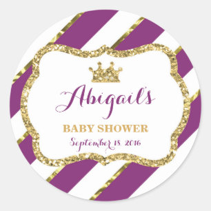 Rond Petit Sticker Princesse, Violet, Parties scintilla