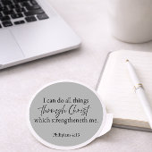 Rond Philippians 4:13 Christian Sticker