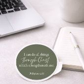 Rond Philippians 4:13 Christian Sticker