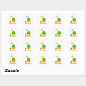 Rond Photosynthesize Me Slowly | Cute Plant Pun Sticker (Feuille)