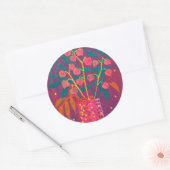 Rond Physalis Lanternes chinoises Sticker floral d'auto (Enveloppe)