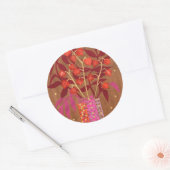 Rond Physalis Lanternes chinoises Sticker floral d'auto (Enveloppe)