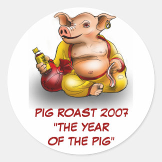 ROND PIG ROAST 2007 STICKER