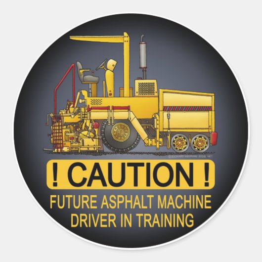Rond Pilote de machine à asphalte future Sticker pour e (Devant)